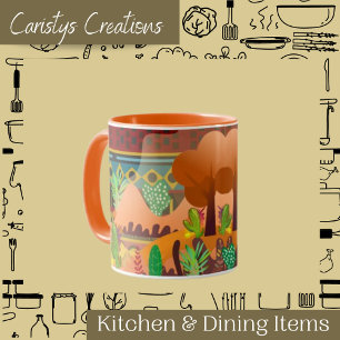 Desert, Mountains, Cactus Mug