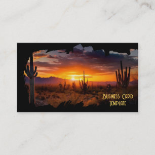 Desert Mountains Sunset Arizona Business Card