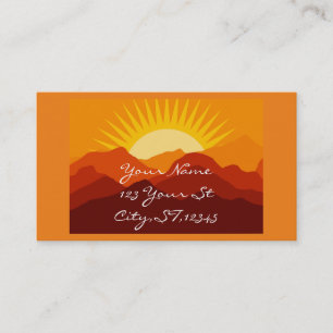 Desert Mountains Sunset Thunder_Cove Business Card