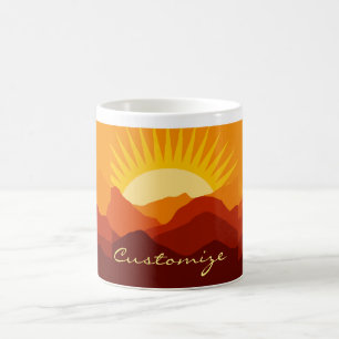 Desert Mountains Sunset Thunder_Cove Coffee Mug