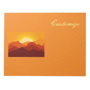 Desert Mountains Sunset Thunder_Cove Notepad