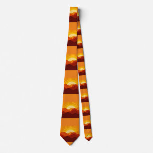 Desert Mountains Sunset Thunder_Cove Tie
