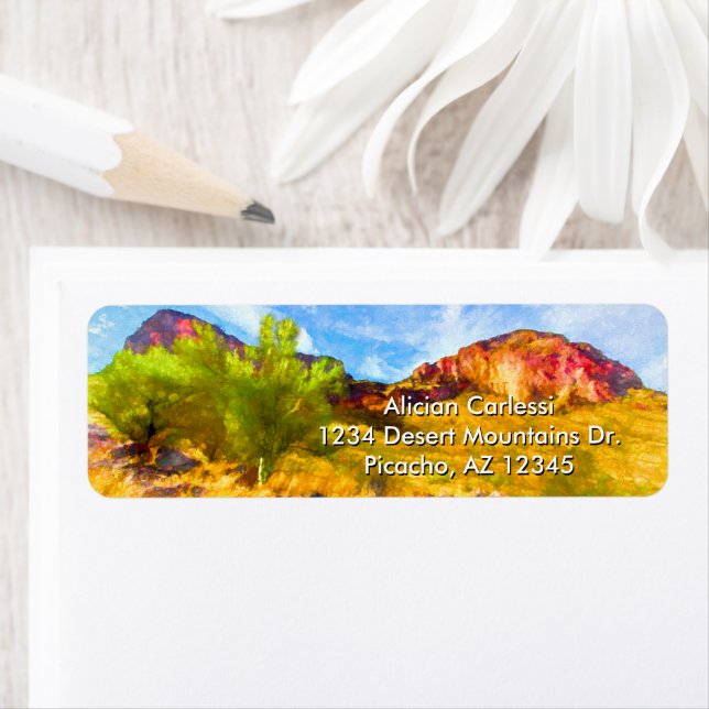 Desert Mountains Warm Colours Digital Painting (Insitu)