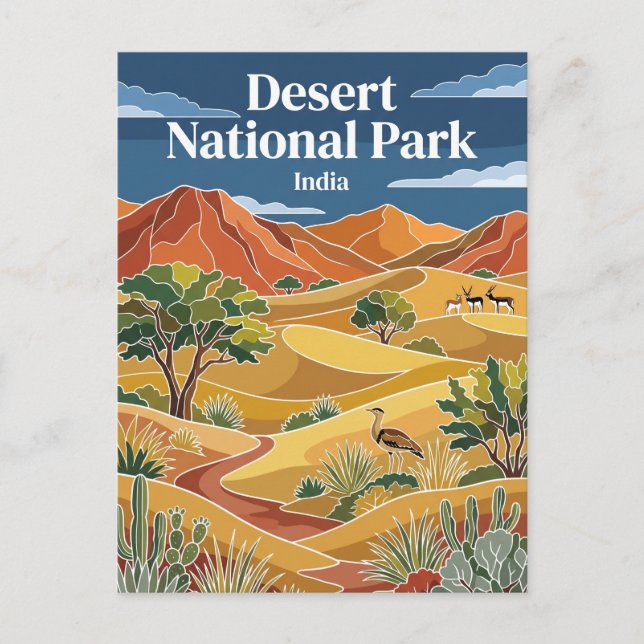 Desert National Park India Postcard (Front)