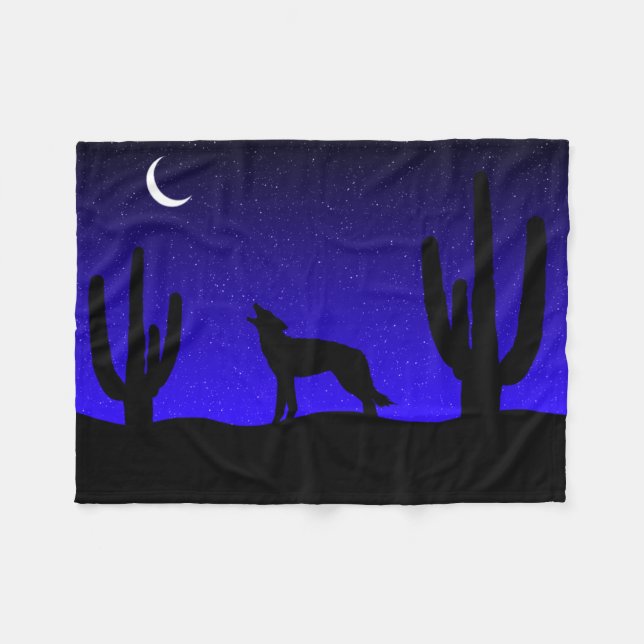 Desert Night Fleece Blanket (Front (Horizontal))