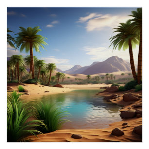 Desert Oasis: Find Peace and Tranquillity Poster