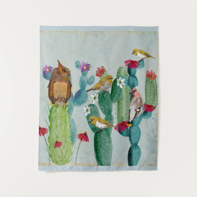 DESERT OF SONG BIRDS TAPESTRY (Front)