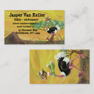 Desert Ostrich Runner Business Card