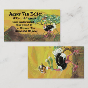 Desert Ostrich Runner Business Card