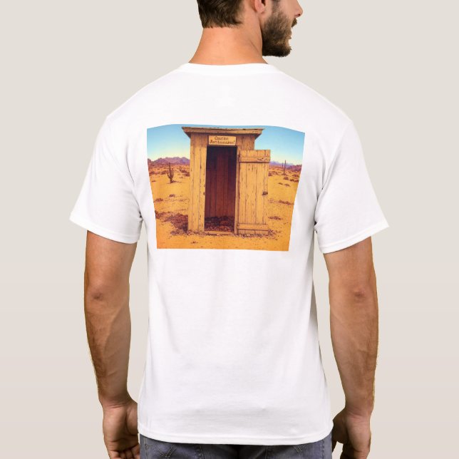Desert Outhouse men white T-shirt back (Back)