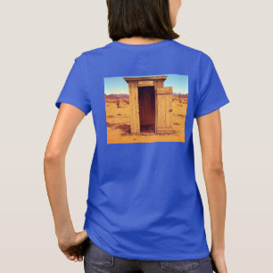 Desert Outhouse women blue T-shirt back