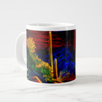 Desert Painted by Sunset Large Coffee Mug