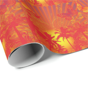 Desert Palm Trees Oasis Design  Wrapping Paper