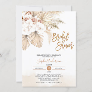 Desert Pampas Grass Boho Bridal Shower Invitation