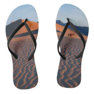 "Desert Pug with Wanderlust" Funny Pug Scenic Jandals