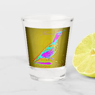 Desert quail standing Thunder_Cove Shot Glass