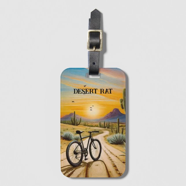 Desert Rat, customisable Luggage Tag (Front Vertical)
