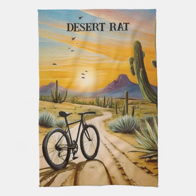 Desert Rat, customisable Tea Towel (Vertical)