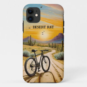 Desert Rat Cycling Mountain Bike Sunset Custom Case-Mate iPhone Case