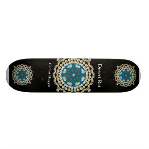 Desert Rate Skateboard with Saguaro Mandala