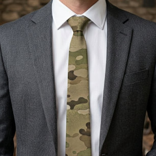 Desert Recon Tactical Camouflage Pattern Tie