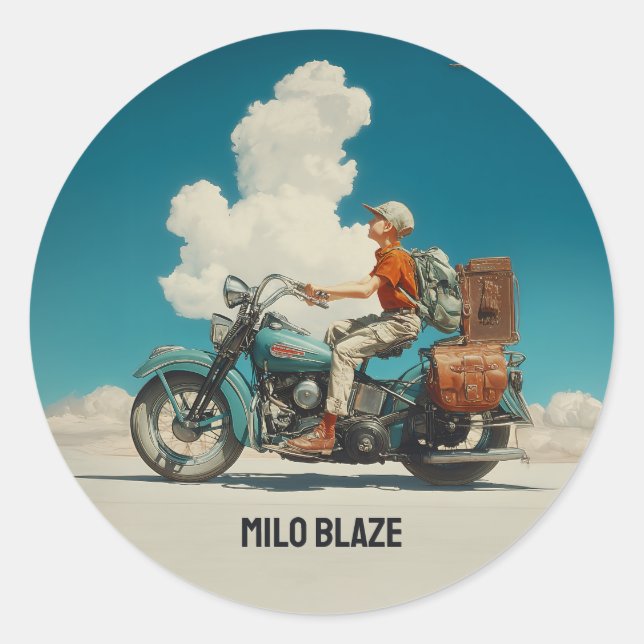Desert Ride Adventure Escape Classic Round Sticker (Front)