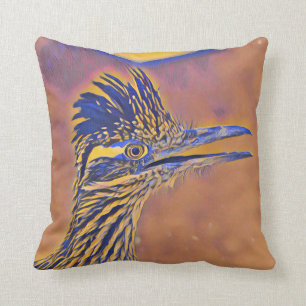 Desert Roadrunner Pillow