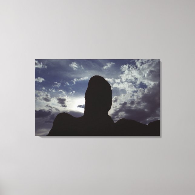 Desert Rock Silhouette: Arches National Park Photo Canvas Print (Front)
