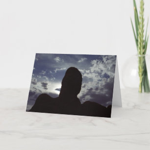 Desert Rock Silhouette: Arches National Park Photo Card