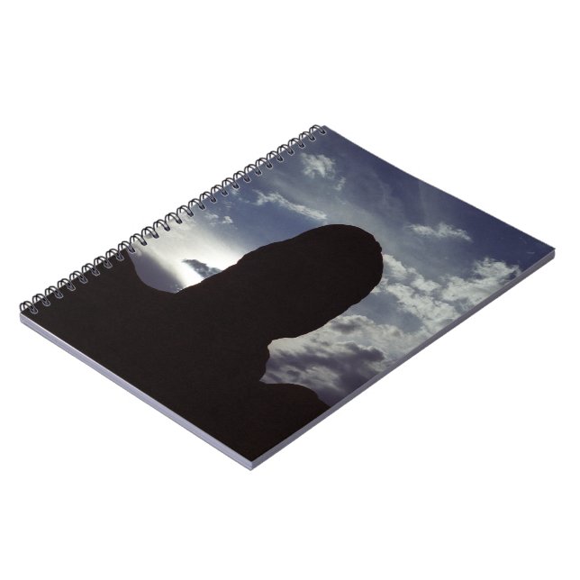 Desert Rock Silhouette: Arches National Park Photo Spiral Notebook (Left Side)
