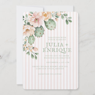 Desert Rose and Cactus Wedding Invitation