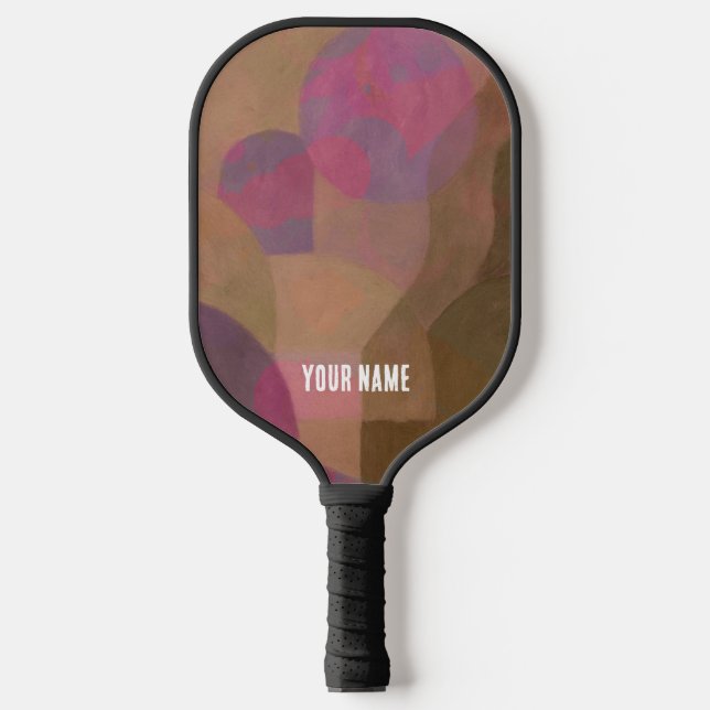Desert Rose Arches – Warm Abstract Geometry Pickleball Paddle (Front)