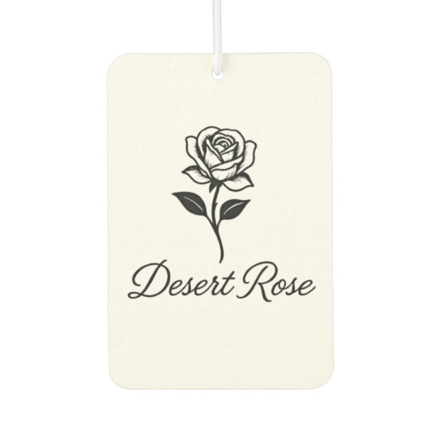Desert Rose Car Air Freshener (Front)