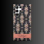 Desert Rose Charm  Samsung Galaxy Case<br><div class="desc">Samsung Case: Add a touch of rustic elegance to your Samsung phone with this Western-inspired case. Featuring a bold mix of pink, beige, and yellow gold details on a charcoal black background, this case combines style with durability. Designed to protect your phone from scratches and drops, it adds a sleek...</div>