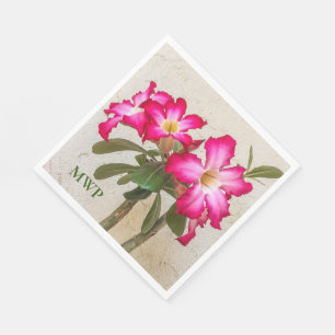 Desert Rose Flowers Paper Napkin