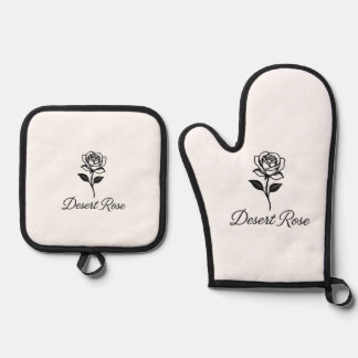 Desert Rose Oven Mitt & Pot Holder Set