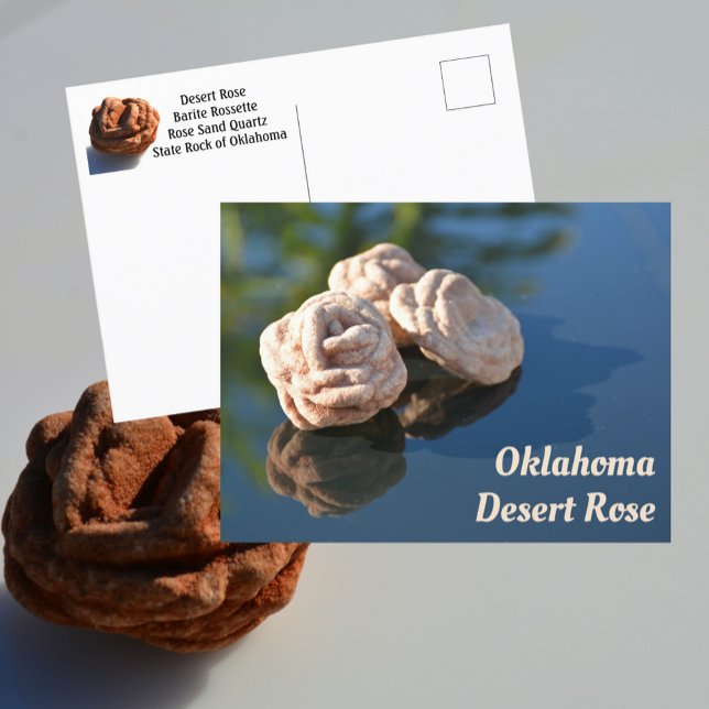 Desert Rose Sand Quartz Rock Oklahoma Postcard (Creator Uploaded)