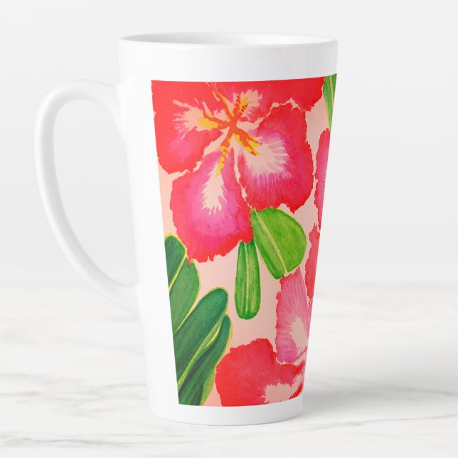Desert Rose Watercolor Latte Mug (Left)