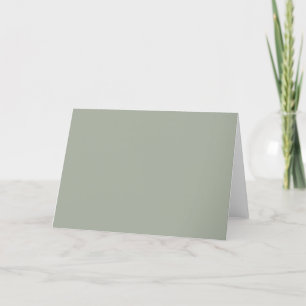 Desert Sage Solid Colour Thank You Card