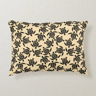 Desert Sand and Sea Turtle Pattern Decorative Cushion
