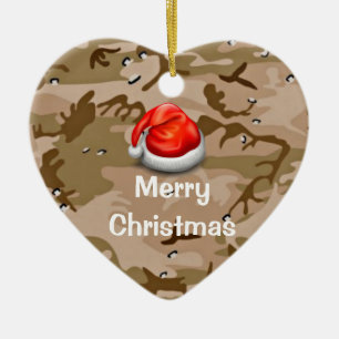 Desert Sand Camo T-Shirt Merry Christmas Ornament