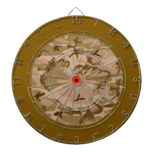 Desert Sand Camouflage Dart Board