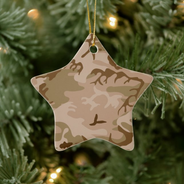 Desert Sand Camouflage Star Ornament (Tree)