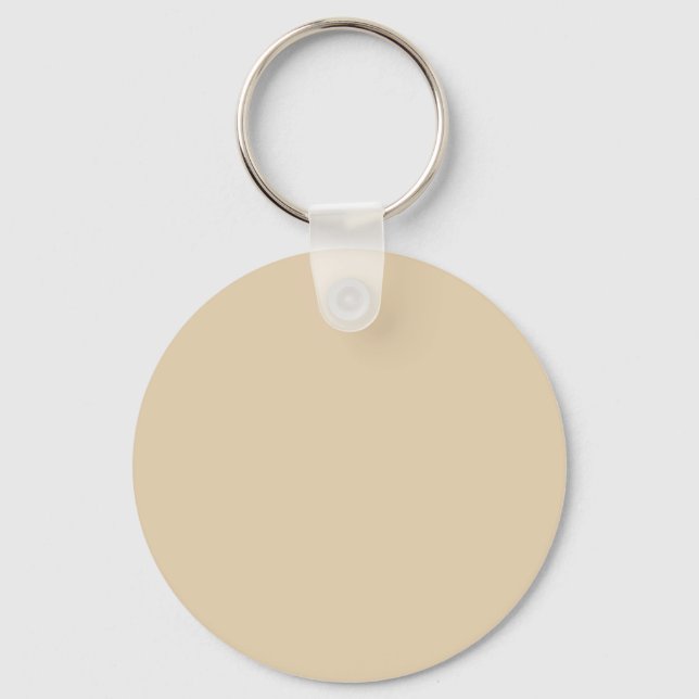 Desert Sand E6D1B0 Colour - Option to Add Name Key Ring (Front)