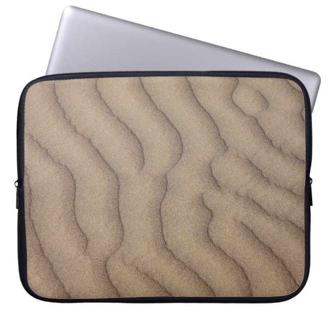 Desert sand ripples laptop sleeve (Front)
