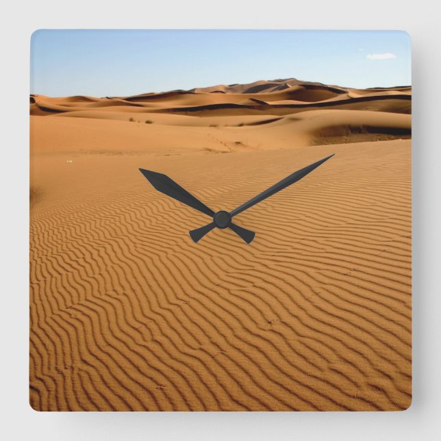 Desert Sands of Morocco Square Wall Clock (Front)