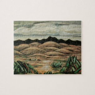 Desert Scene by Marsden Hartley, Vintage Fine Art Jigsaw Puzzle