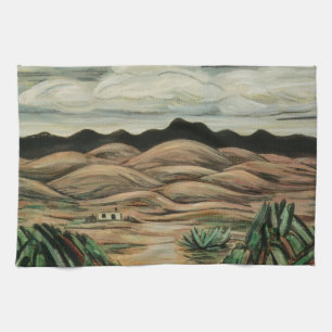 Desert Scene by Marsden Hartley, Vintage Fine Art Tea Towel