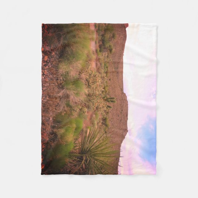 Desert Scene Fleece Blanket (Front)