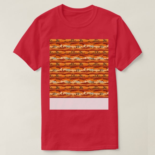 Desert Seamless Pattern Sand Dune Sahara Quicksand T-Shirt (Design Front)